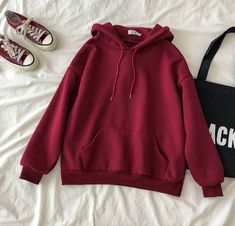 Plain Mehroon Hoodie