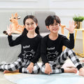 Black Hello Cow Printed Kids Suit