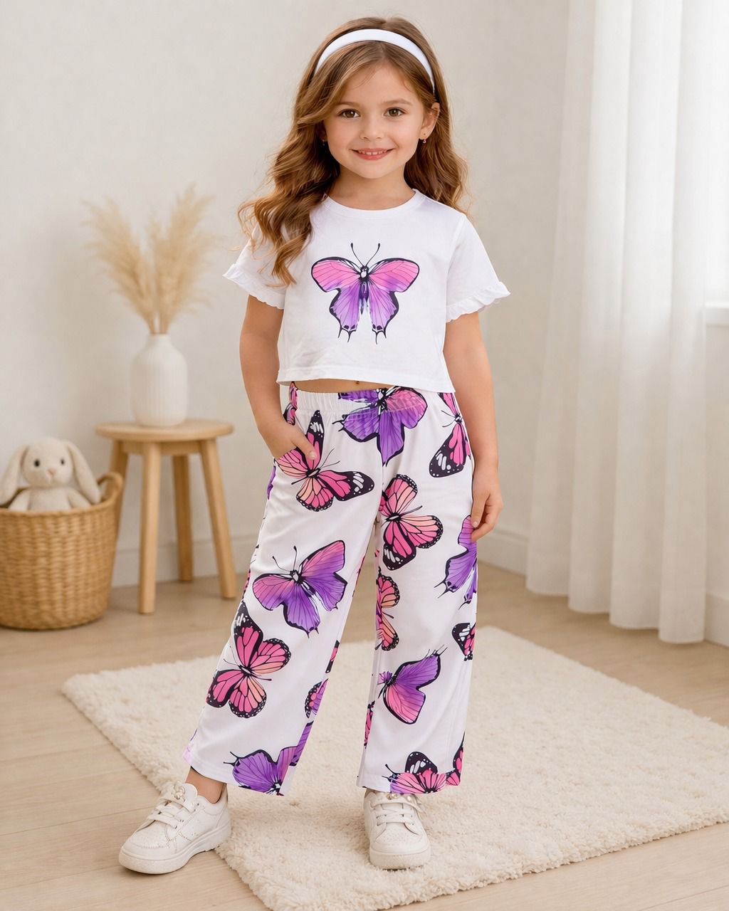 white butterfly kid suit