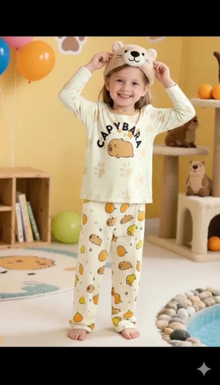 Off White Capy Bara Printed Kids Suit