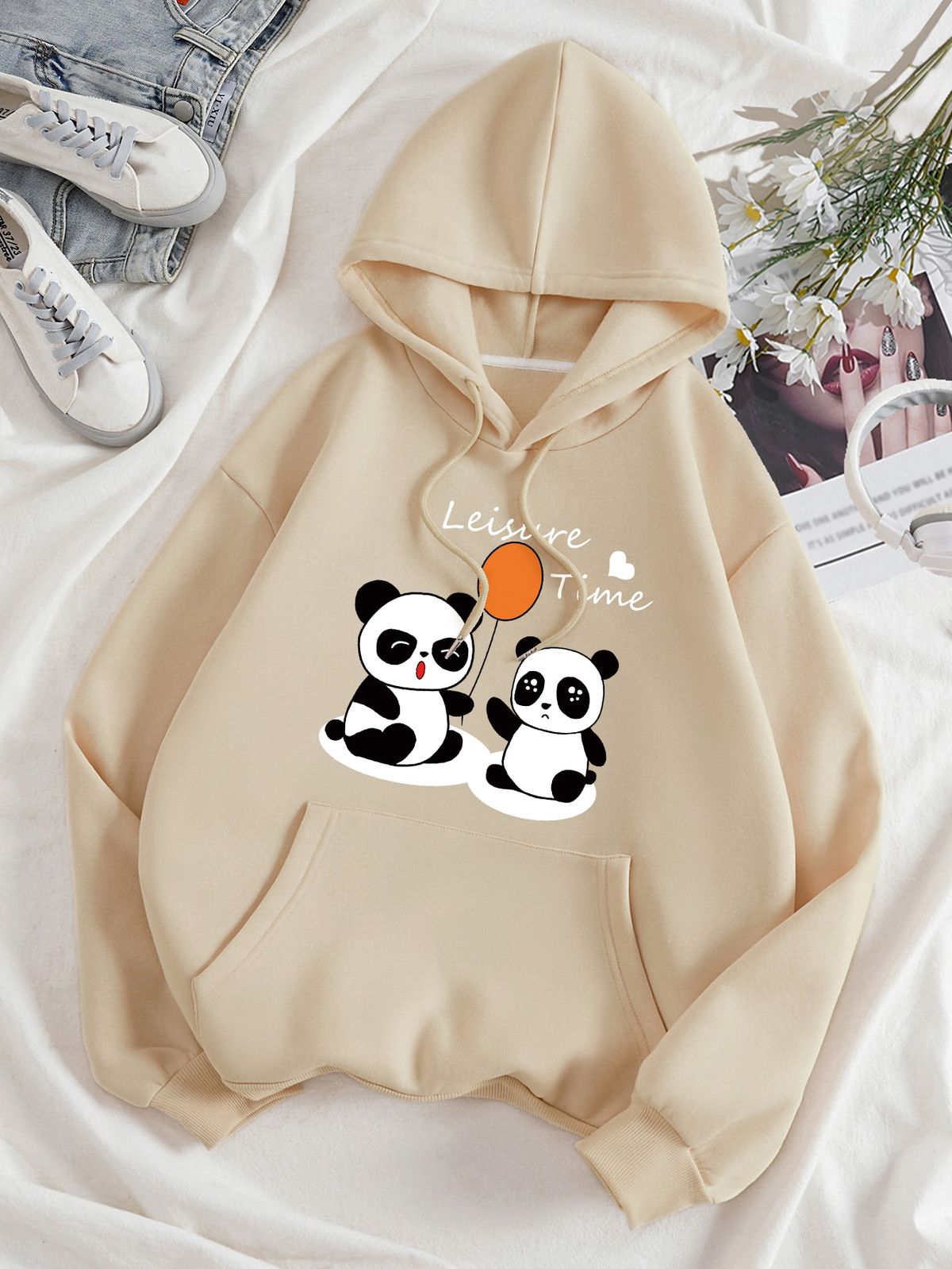 Skin Panda Printed Hoodie