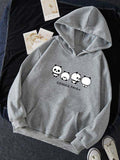 Grey Dingul Panda Printed Hoodie
