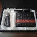 Premium Leather Wallet Keychain Pen