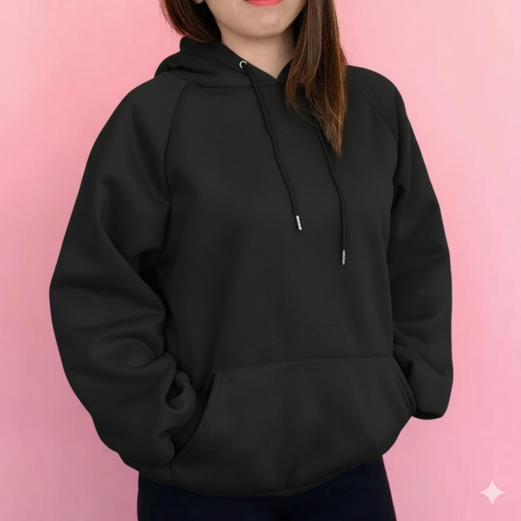 Plain Black Hoodie